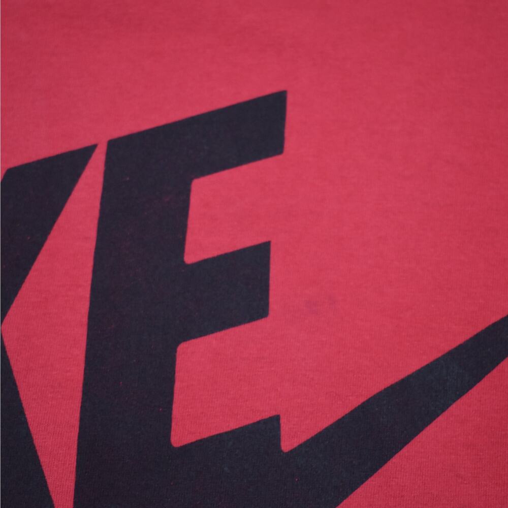 90s Vintage Nike Air Shirt Men's Large Red Cotton Knit Thrashed Faded Grunge USA - Picture 5 of 12